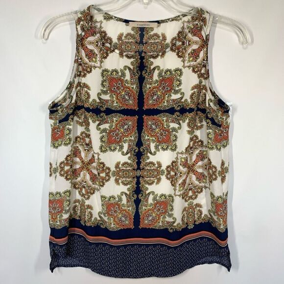 41 Hawthorn Women's Pullover Paisley Sleeveless Blouse Multicolor Size Medium - Picture 1 of 10